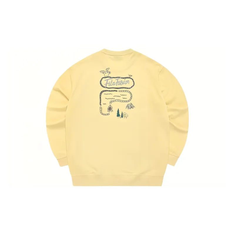 FILA FUSION Sweatshirt Unisex Cheese Yellow-1