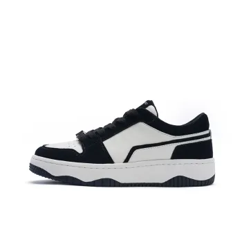MALEMONKEY Casual Skateboard Shoes Anti-Slip Wear-Resistant Low-Top Athletic Shoes Women's Black White