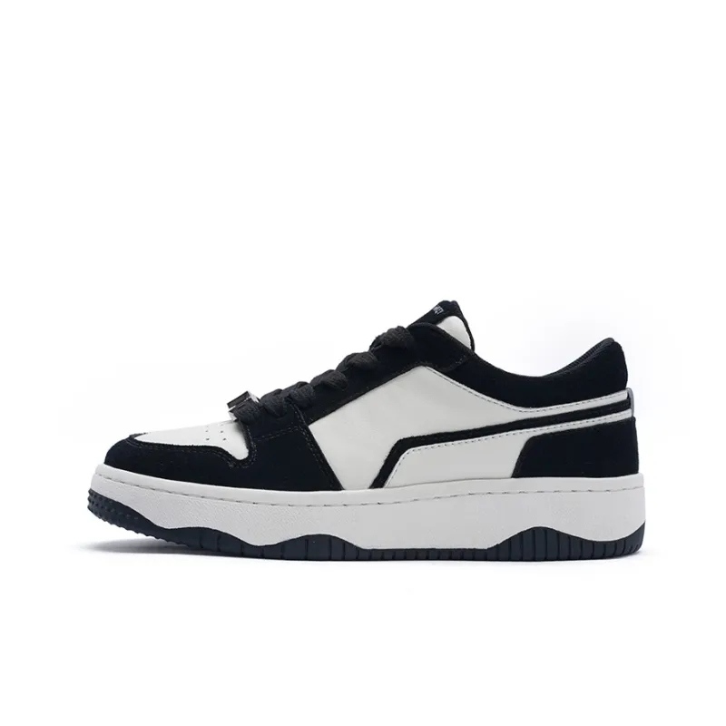 MALEMONKEY Casual Skateboard Shoes Anti-Slip Wear-Resistant Low-Top Athletic Shoes Women's Black White-0