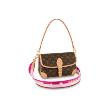LOUIS VUITTON Diane Coated Canvas With Leather Trim Shoulder Bag Baguette Bag Handbag Shoulder Bag Women's Brown