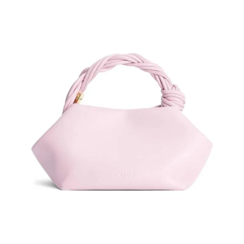 GANNI Recycled Leather Handbag Women's Cherry Blossom Pink-3