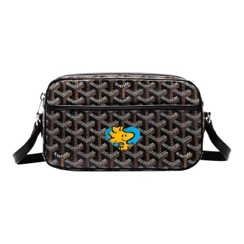 GOYARD Cap-Vert Canvas With Leather Camera Bag Shoulder Bag Crossbody Bag Small Size Unisex Black/Blue