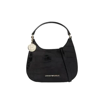 EMPORIO ARMANI Leather Handbag, Shoulder Bag Trumpets Women's Black