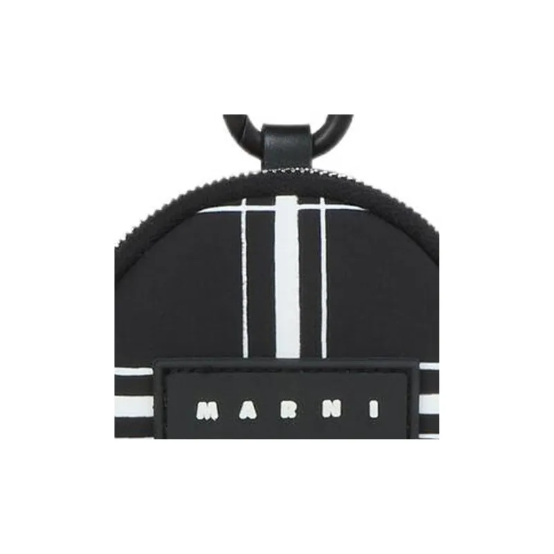 MARNI Polyester Coin Purse Regular Women's Black-4
