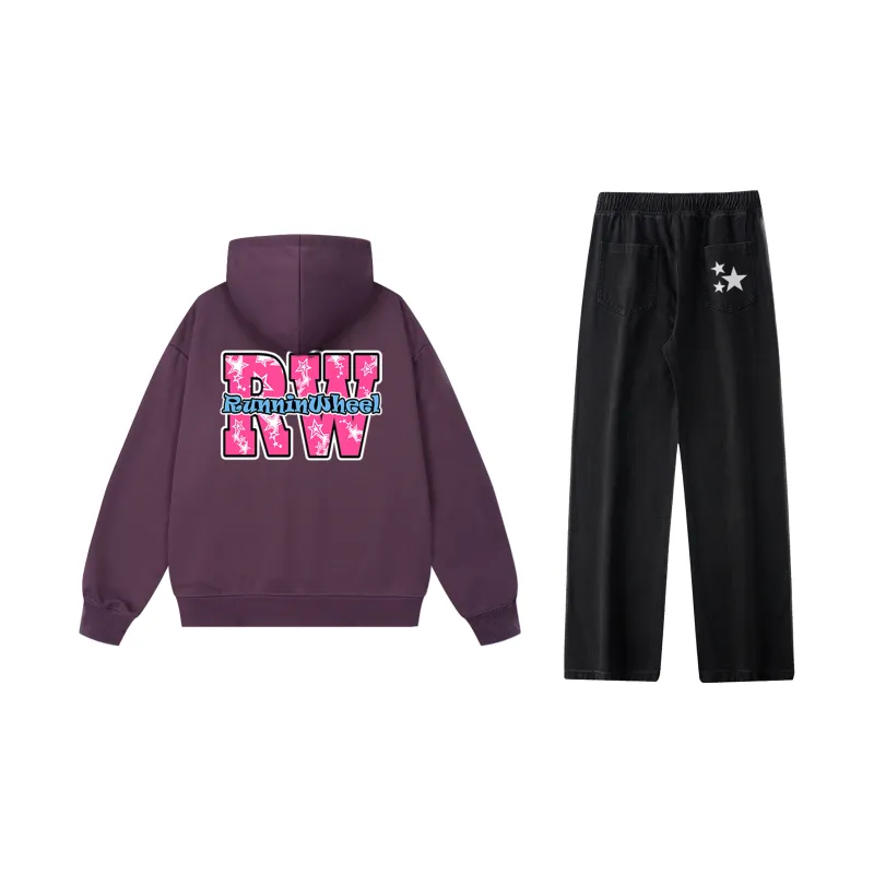 RUNNINWHEEL Sweatshirt Sets Unisex-21