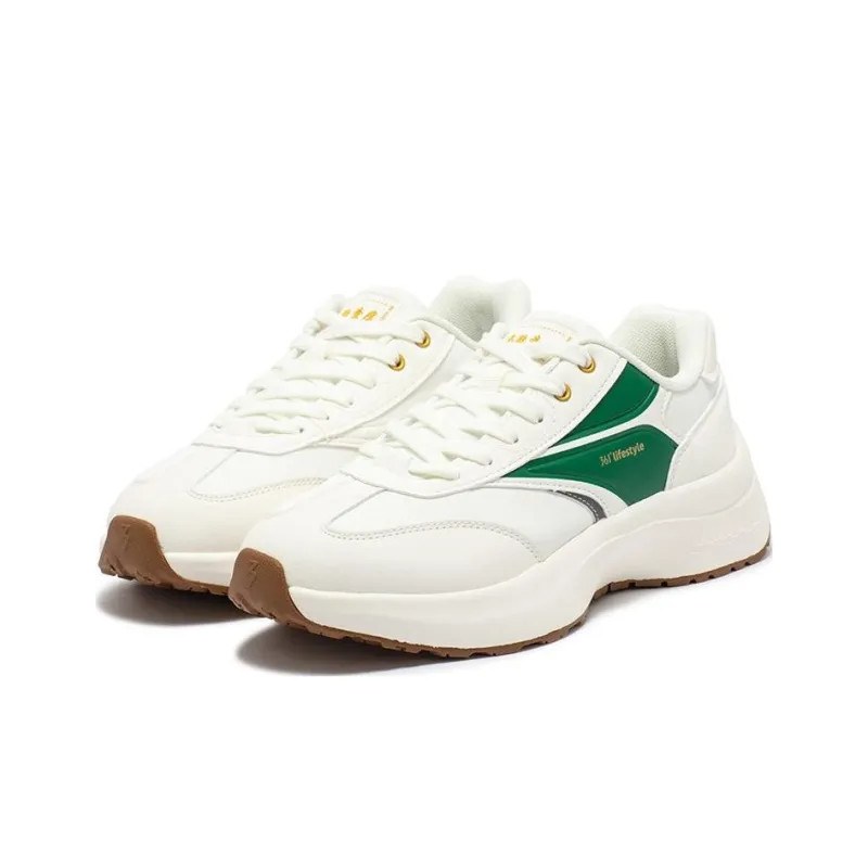 361° Shock absorbing And Waterproof Low Top Running Shoes Women's White-1