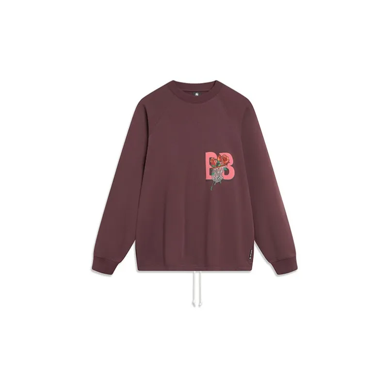 LiNing Sweatshirt Unisex Deep Purplish Red-1