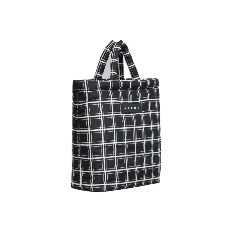 MARNI Checkered Puff Tote Bag-1
