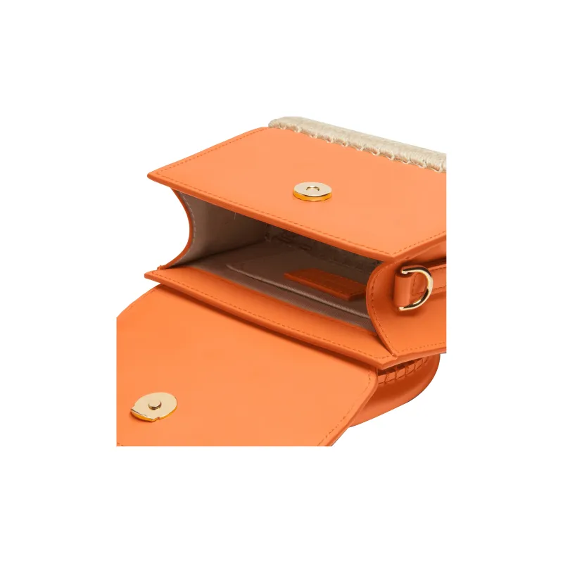 Jacquemus Le Chiquito Moyen Cow Leather Shoulder Bag Crossbody Bag Handbag Women's Orange-3
