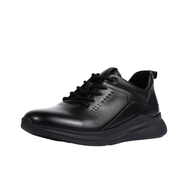 TIMOTHY&CO. Slip-Resistant Low-Top Casual Shoes 2cm Men's Black-1