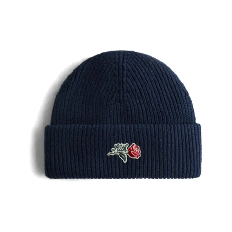 KITH Script Rose Felt Embroidery Cotton Beanie-0