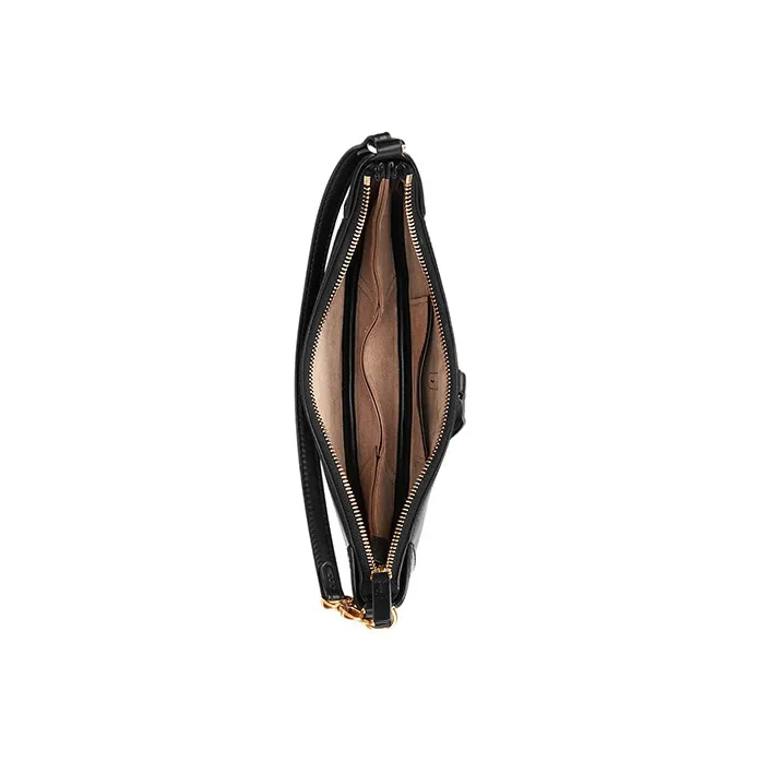 Polo Ralph Lauren Calfskin Handbag Shoulder Bag Women's Black-7