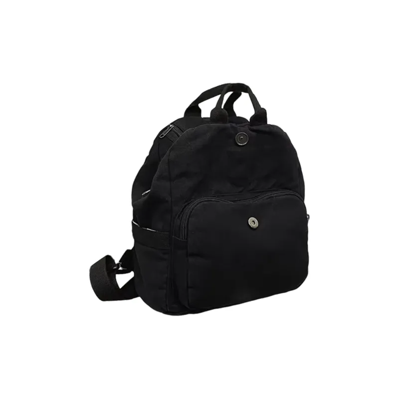 UNITE STAR Canvas Hand held Backpack Medium Size Unisex Black/White/Brown-5