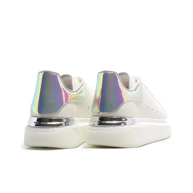 CERRUTI 1881 Low-Top Skateboard Shoes Women's White Silver-3