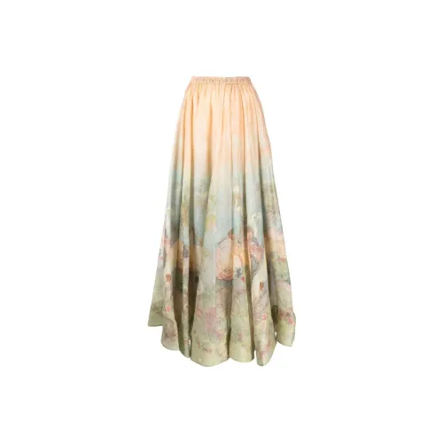 Zimmermann Luminosity Painterly-print Maxi Skirt