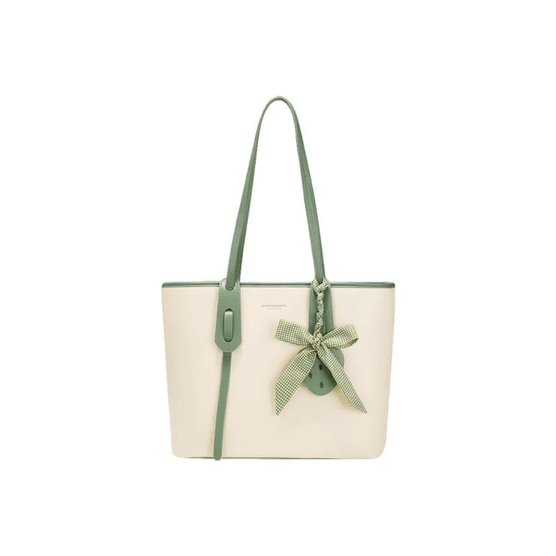 MEXICAN Polyurethane Tote Bag, Shopping Bag, Shoulder Bag Women's Ecru & Apricot/Ecru & Pink/Ecru & Green-15