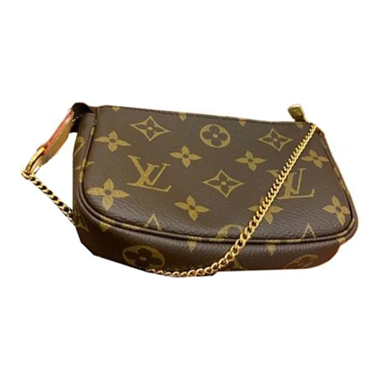 LOUIS VUITTON Pochette Accessoires Monogram Mini Brown-4