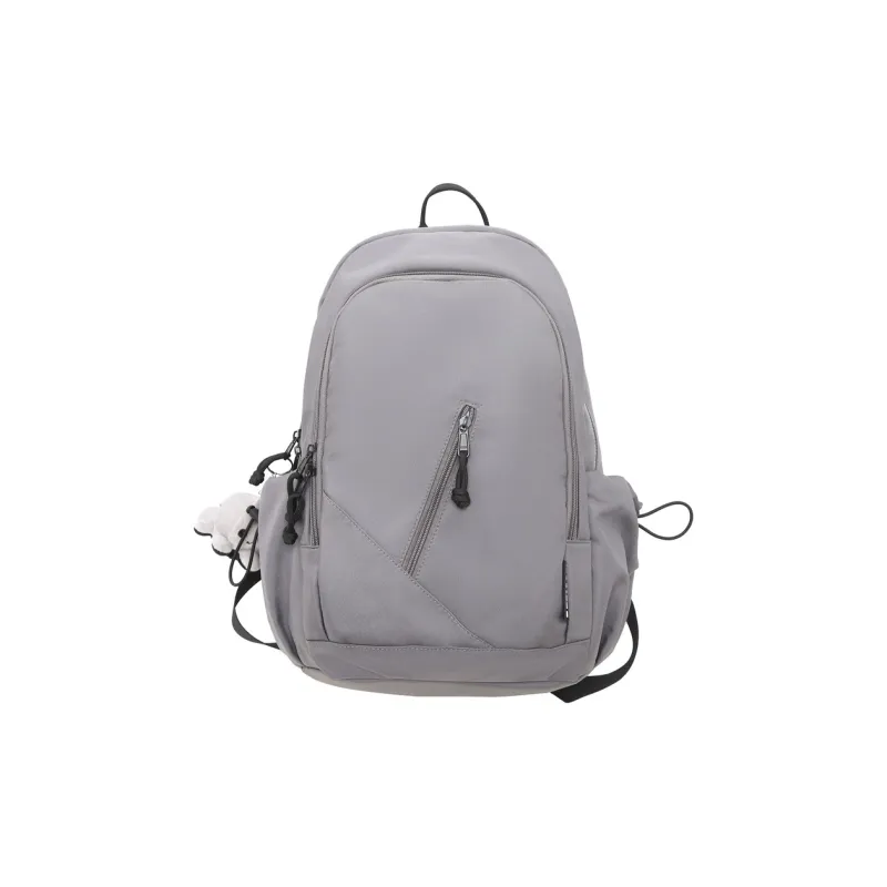 Rainbow Girl Nylon Backpack Regular Black/White/Gray-5