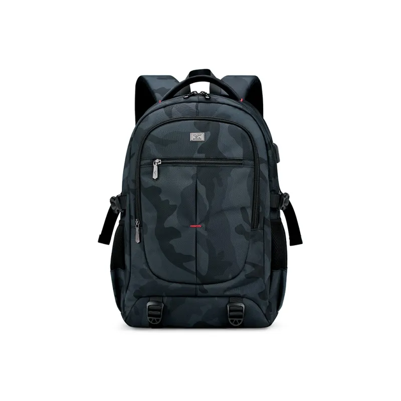 SEPTWOLVES Fabric Backpack Regular Unisex Camouflage/Black/Pink-10