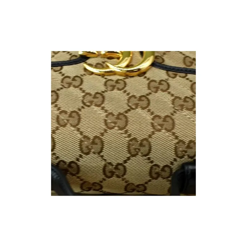 GUCCI GG Marmont Canvas With Leather Handbag Shoulder Bag Crossbody Bag Mini Women's Brown/Black-2