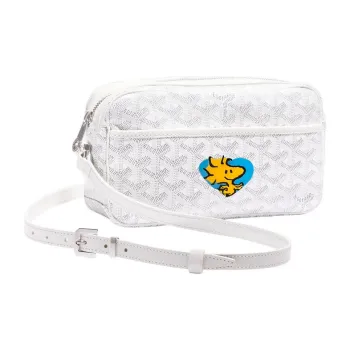 GOYARD Cap-Vert Canvas With Leather Camera Bag Shoulder Bag Crossbody Bag Small Size Unisex White/Blue
