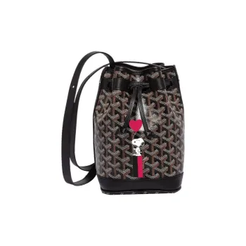 GOYARD Snoopy Co branded Petit Flot Canvas With Leather Bucket Bag, Shoulder Bag Women's