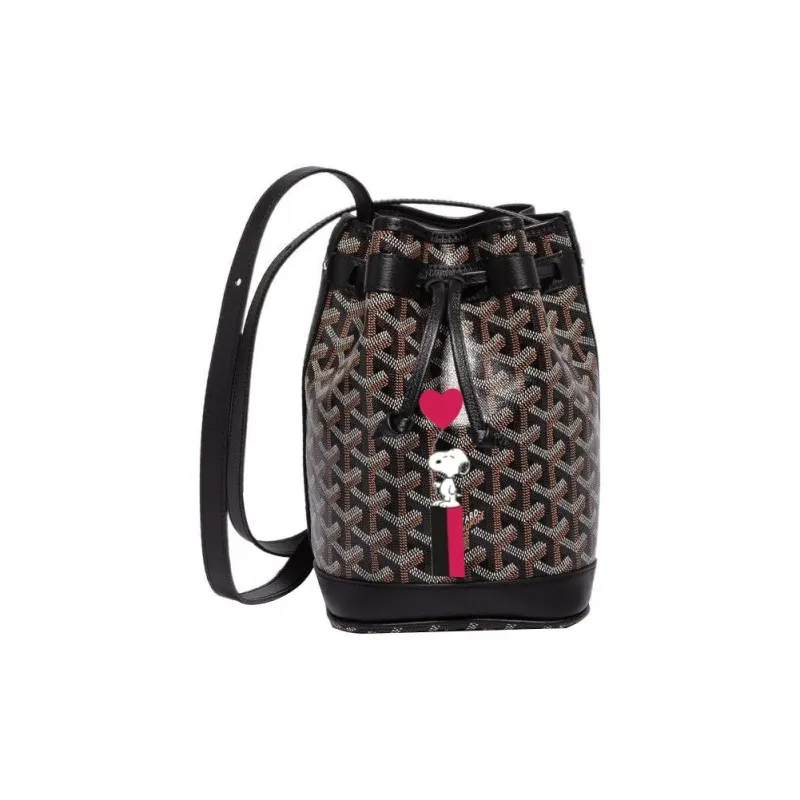 GOYARD Snoopy Co branded Petit Flot Canvas With Leather Bucket Bag, Shoulder Bag Women's-0