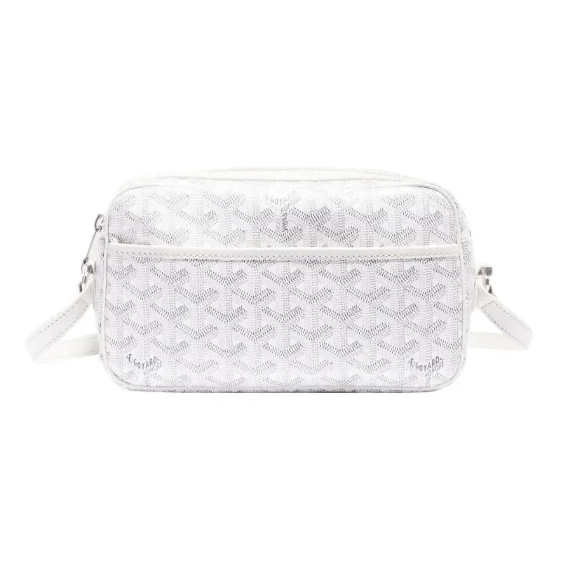 GOYARD Cap-Vert Canvas With Leather Camera Bag Shoulder Bag Crossbody Bag Small Size Unisex White/Red-2