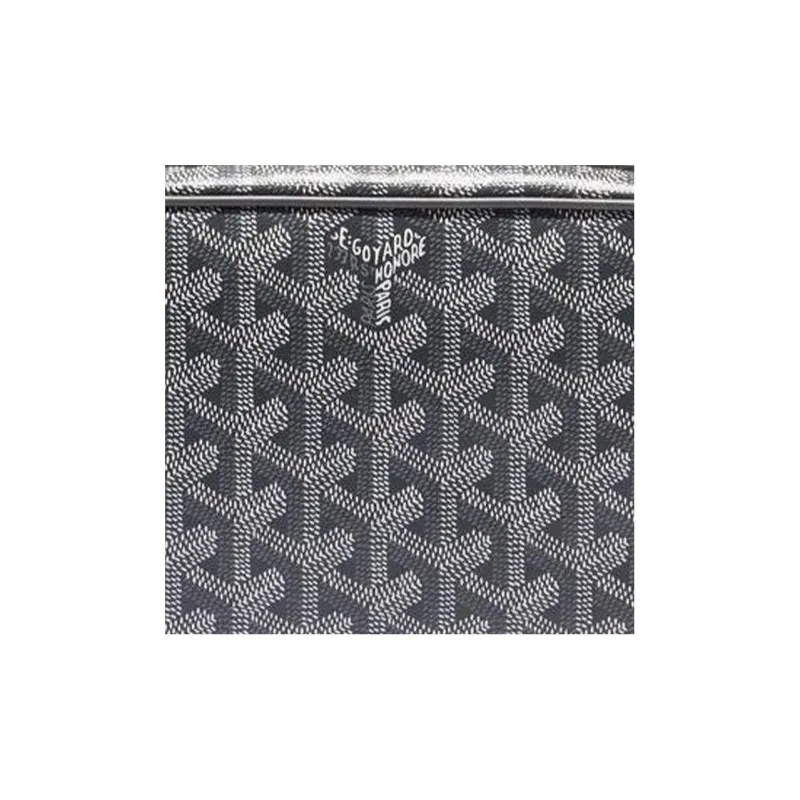 GOYARD Cap-Vert Canvas With Leather Camera Bag Shoulder Bag Crossbody Bag Small Size Unisex Gray/Red-3