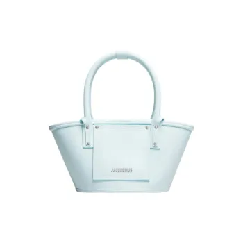 Jacquemus Cow Leather Beach Bag Shoulder Bag Crossbody Bag Handbag Mini Women's Light Blue
