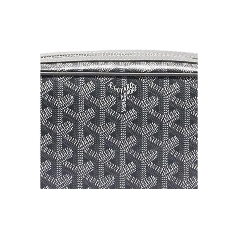 GOYARD Cap-Vert Canvas With Leather Camera Bag Shoulder Bag Crossbody Bag Small Size Unisex Gray/Pink-3