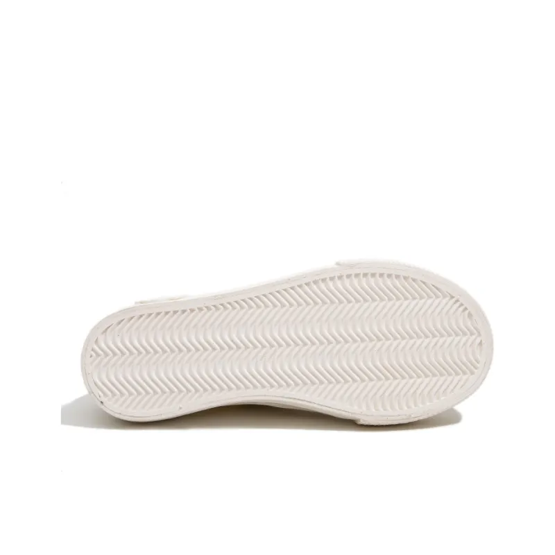 Feiyue Anti Slip Wear Resistant Low Top Platform Canvas Shoes Women's Beige-4