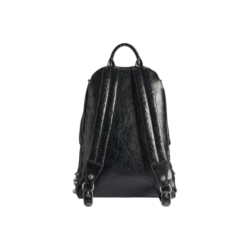 Balenciaga Arena Lambskin Backpack Men's Black-3