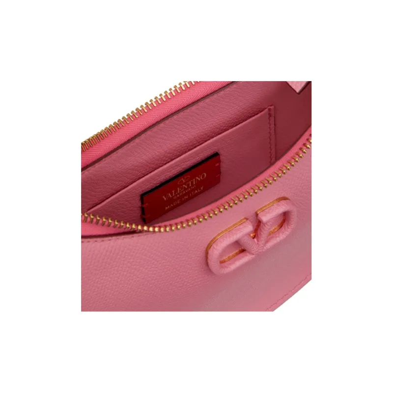 Valentino Vlogo Grained Calfskin HOBO Bag Shoulder Bags Handbags Mini Women's Pink-4