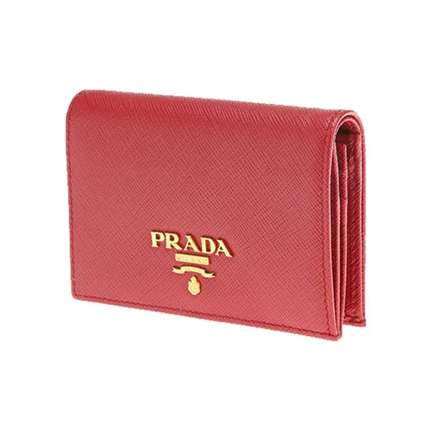 PRADA Cow Leather Wallet Regular Women's Red-1
