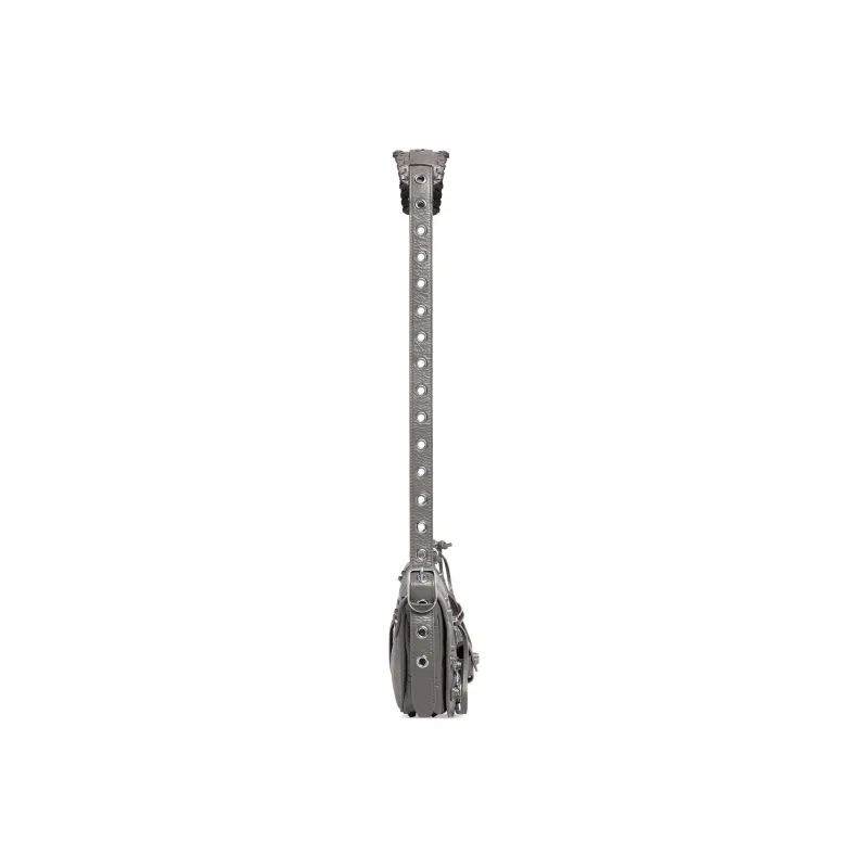 Balenciaga Le Cagole Arena Lambskin Flap Messenger Bag Shoulder Bag Crossbody Bag Extra Small Men's Dark Gray-2