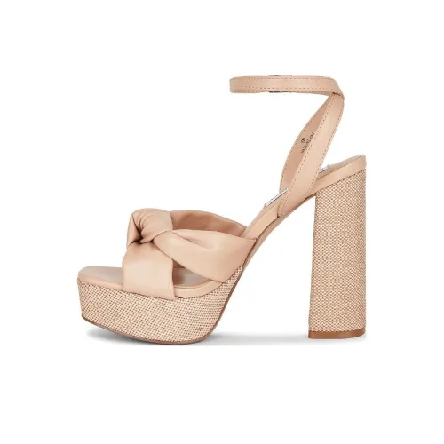 STEVE MADDEN Strap Rounded 11.5cm Women's Natural Mixed Color