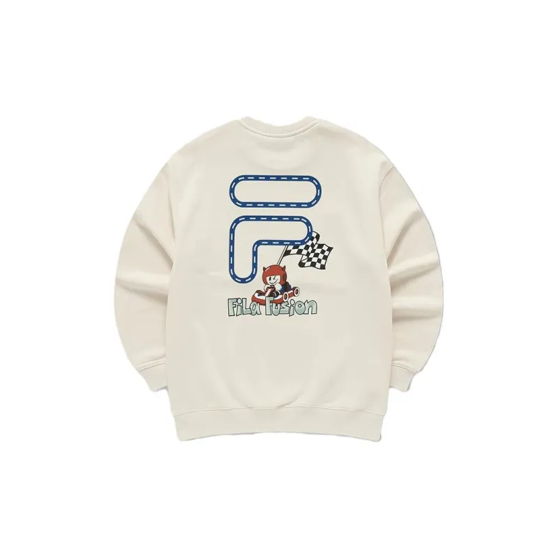 FILA FUSION FOB Series Sweatshirts Unisex Wheat Cream-1