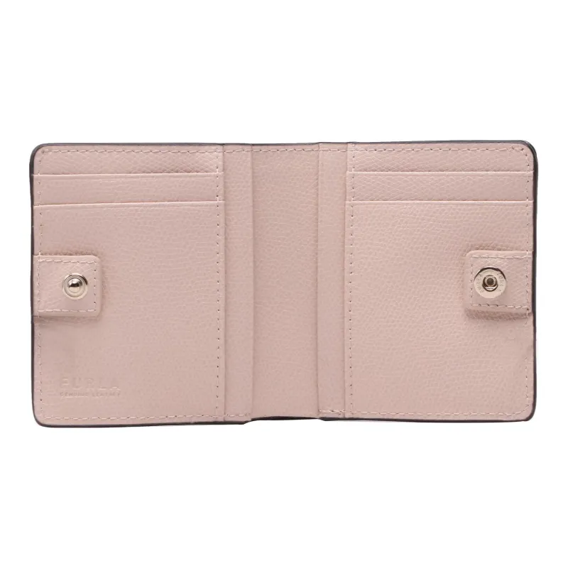 Furla Cow Leather Wallet Small Size Women's Red-2