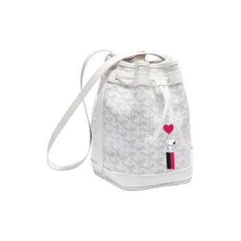 GOYARD Snoopy Co branded Petit Flot Canvas With Leather Bucket Bag, Shoulder Bag Women's