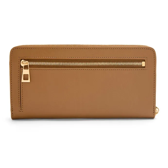 LOEWE Bright Nappa Calfskin Wallet Regular Women's Brown/Black-1