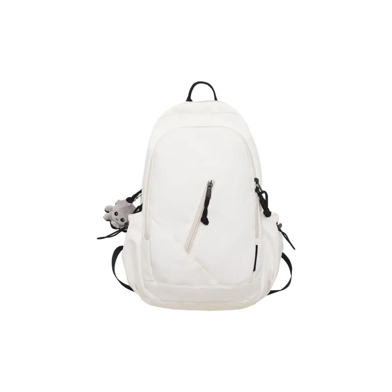 Rainbow Girl Nylon Backpack Regular Black/White/Gray-10