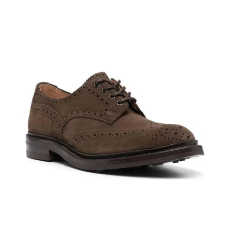 Tricker's Brogue-detail Suede Brogues-2