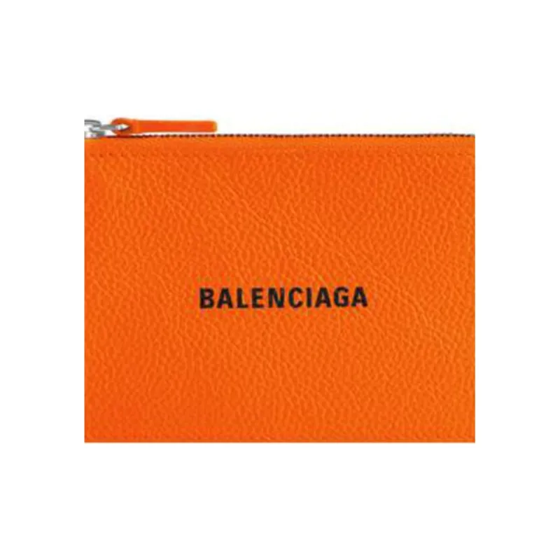 Balenciaga Cow Leather Card Holder Tubas Men's Orange-2