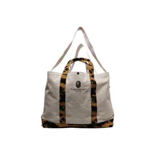 A BATHING APE Cotton One Shoulder Handbags Regular Men's Beige