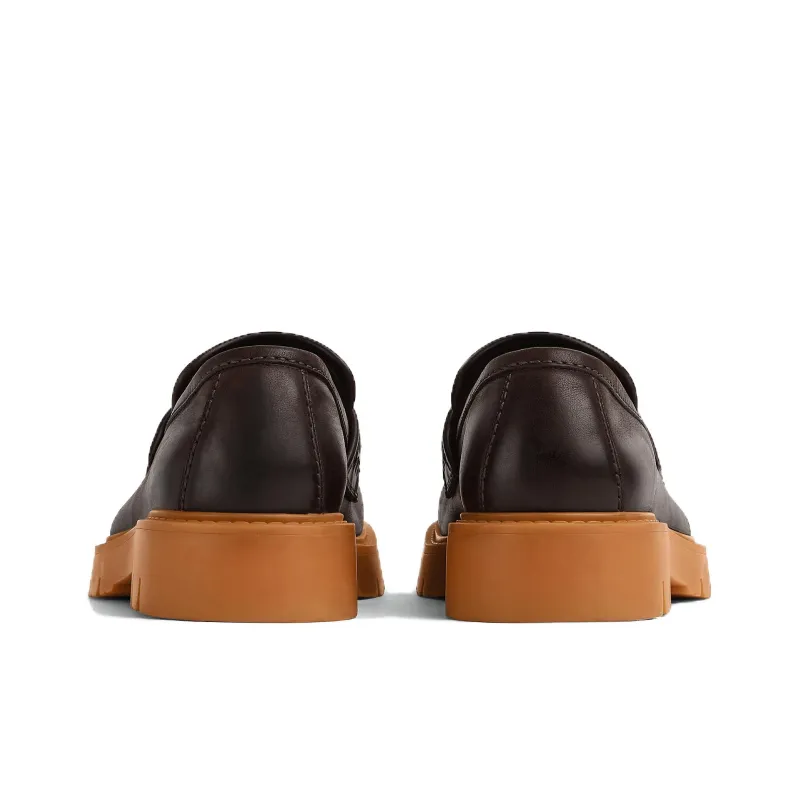 Bottega Veneta Haddock Loafers 4.5cm Men's Dark Brown-4