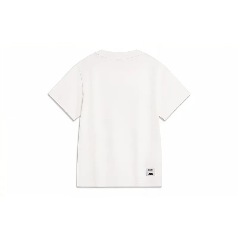 LiNing x YINGXIONGLIANMENGYONGCHIPAIDUI,LIANMINGKUAN Sports Life Collection Summer T Shirt Women's Ivory-1