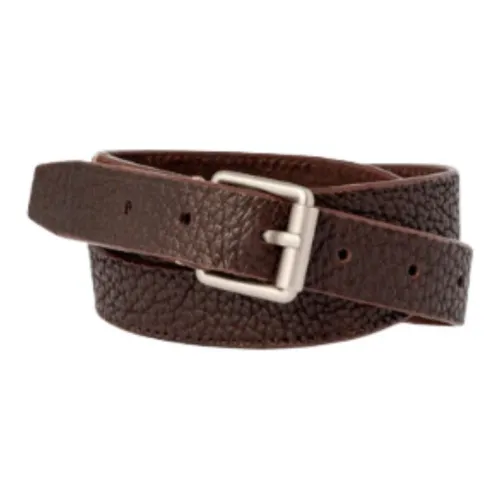 Lemaire Reverse Fine Grained Pin Buckle Leather Belts Men's Brown Width: 2.5cm