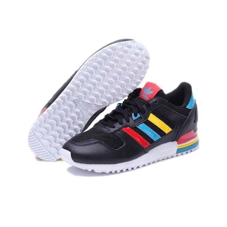 Adidas Originals ZX 700 Cushioning, Wear Resistant Low Top Running Shoes Women's Black-3
