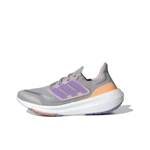 Adidas Ultra Boost Light Grey Violet Fusion Acid Orange Women's